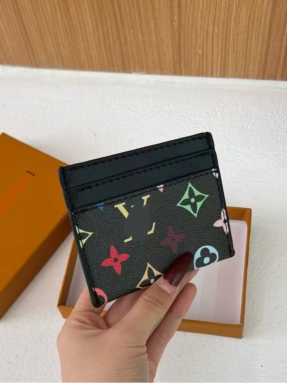 New women’s black multicolor fashion cardholder